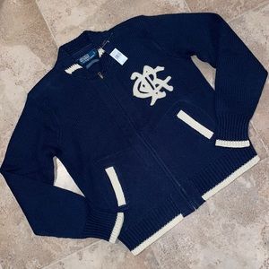 Polo Ralph Lauren cardigan shawl varsity sweater L